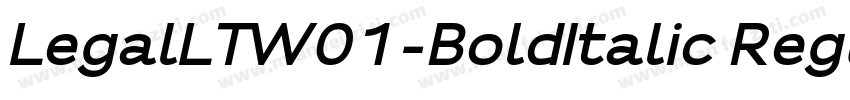 LegalLTW01-BoldItalic Regular字体转换